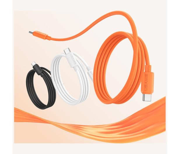 USAMS Kabel 30W 3A Silicone Fast Charging USB-C/Lightning czarny - 1568996 - zdjęcie 5